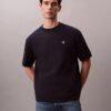 T-shirt de gola redonda descontraída com logótipo de arquivo T-shirt de gola redonda descontraída com logótipo de arquivo