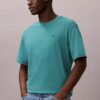 T-shirt de gola redonda descontraída com logótipo de arquivo
