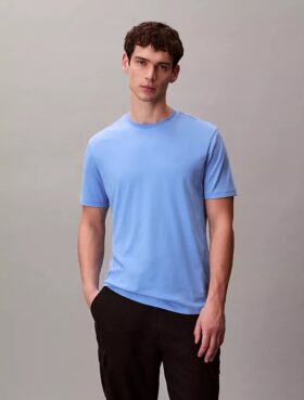 T-shirt de gola redonda em algodão Supima