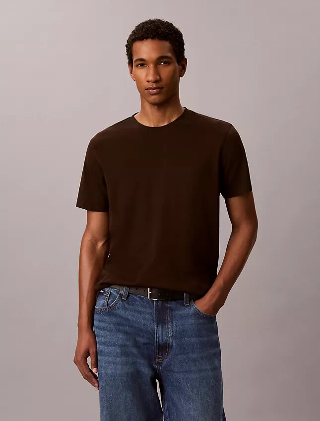 T-shirt de gola redonda em algodão Supima T-shirt de gola redonda em algodão Supima