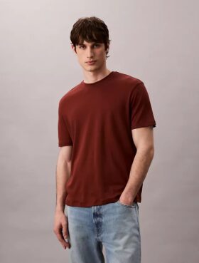 T-shirt de gola redonda em algodão Supima