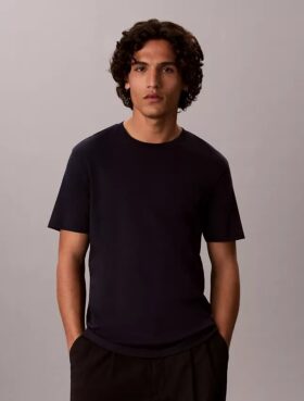T-shirt de gola redonda em algodão Supima