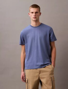 T-shirt de gola redonda em algodão Supima