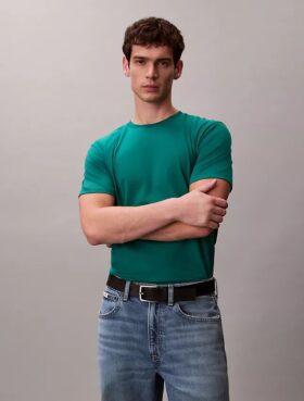 T-shirt de gola redonda em algodão Supima