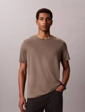 T-shirt de gola redonda em algodão Supima