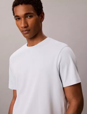 T-shirt de gola redonda em algodão Supima