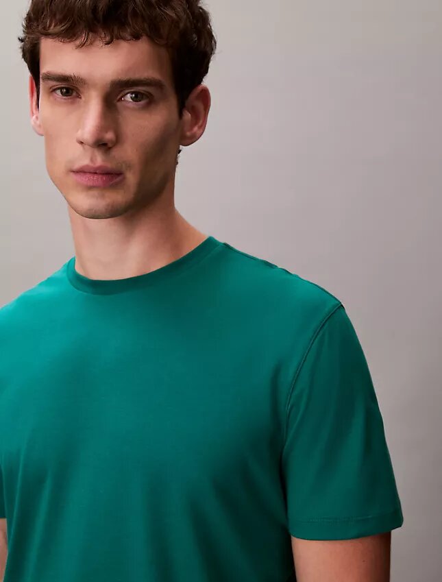 T-shirt de gola redonda em algodão Supima T-shirt de gola redonda em algodão Supima