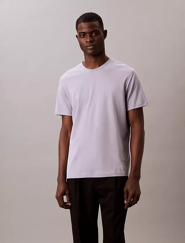 T-shirt de gola redonda em algodão Supima T-shirt de gola redonda em algodão Supima