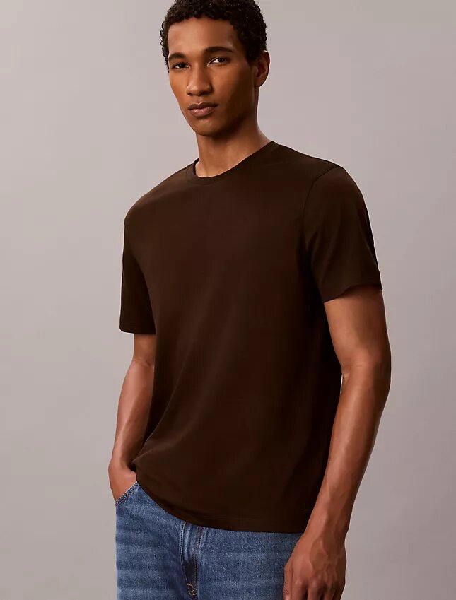 T-shirt de gola redonda em algodão Supima T-shirt de gola redonda em algodão Supima