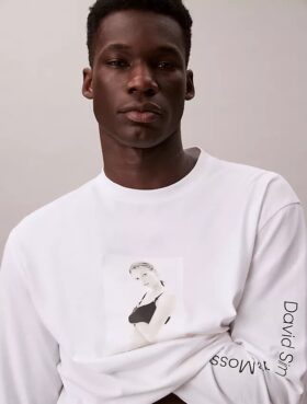T-shirt de manga comprida com estampado gráfico Kate Moss
