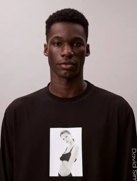 T-shirt de manga comprida com estampado gráfico Kate Moss