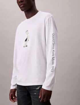 T-shirt de manga comprida com estampado gráfico Kate Moss