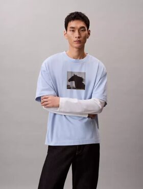 T-shirt Descontraída com Gráfico do Ano Novo Lunar