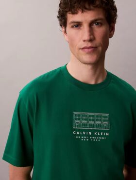 T-shirt Descontraída com Gráfico do Logótipo do Escritório de Nova Iorque