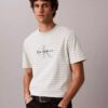 T-shirt Descontraída com Listras Monogram T-shirt Descontraída com Listras Monogram