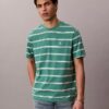 T-shirt Descontraída com Listras Monogram T-shirt Descontraída com Listras Monogram