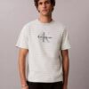 T-shirt Descontraída com Listras Monogram T-shirt Descontraída com Listras Monogram