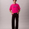 T-shirt Descontraída com Logótipo em Bloco T-shirt Descontraída com Logótipo em Bloco