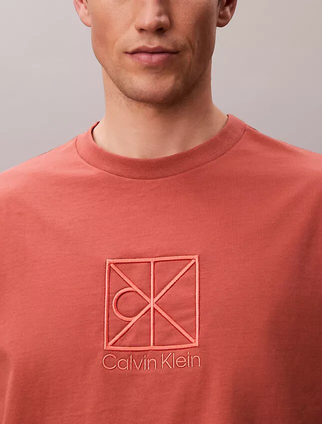 T-shirt Descontraída com Logótipo Emblema T-shirt Descontraída com Logótipo Emblema