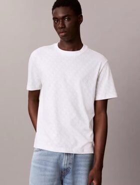 T-shirt Descontraída com Monogram em Toda a Superfície