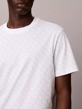 T-shirt Descontraída com Monogram em Toda a Superfície