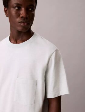 T-shirt Descontraída em Mistura de Algodão