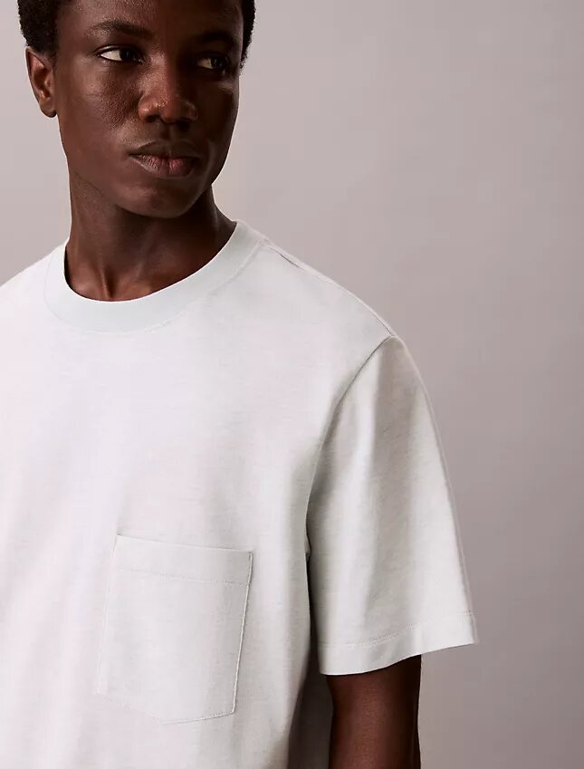 T-shirt Descontraída em Mistura de Algodão T-shirt Descontraída em Mistura de Algodão
