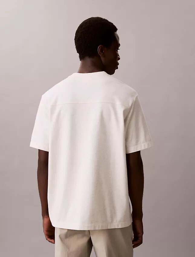 T-shirt Descontraída em Mistura de Algodão T-shirt Descontraída em Mistura de Algodão