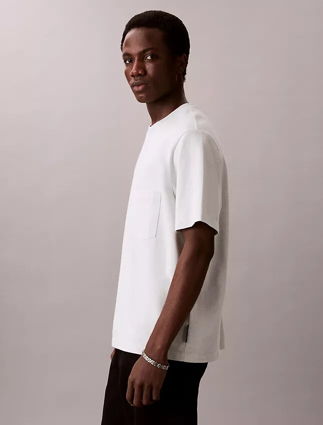 T-shirt Descontraída em Mistura de Algodão T-shirt Descontraída em Mistura de Algodão