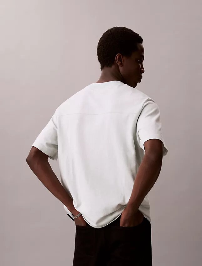 T-shirt Descontraída em Mistura de Algodão T-shirt Descontraída em Mistura de Algodão