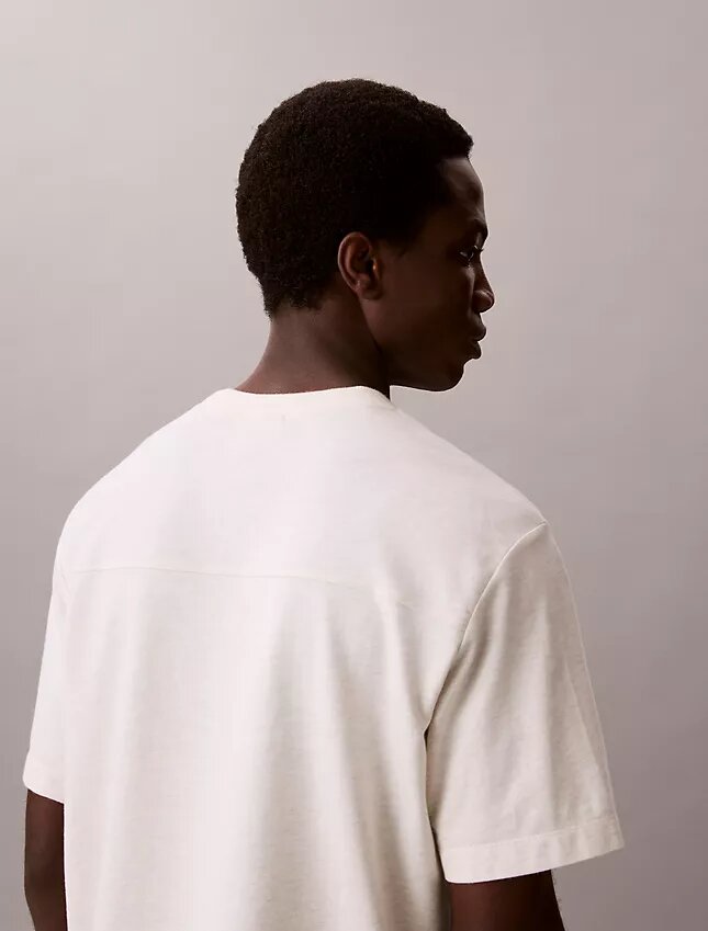 T-shirt Descontraída em Mistura de Algodão T-shirt Descontraída em Mistura de Algodão