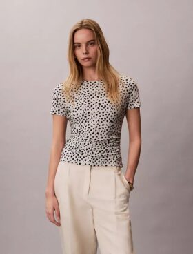T-shirt justa com franzido