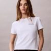 T-shirt justa com logótipo T-shirt justa com logótipo