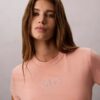 T-shirt justa com logótipo T-shirt justa com logótipo
