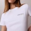 T-shirt justa com logótipo T-shirt justa com logótipo