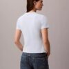 T-shirt justa com logótipo T-shirt justa com logótipo