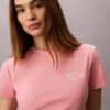 T-shirt justa com logótipo curvo T-shirt justa com logótipo curvo