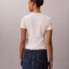 T-shirt justa com logótipo em relevo T-shirt justa com logótipo em relevo