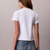 T-shirt justa com logótipo em tipo de letra T-shirt justa com logótipo em tipo de letra