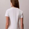 T-shirt justa com logótipo em tipo de letra T-shirt justa com logótipo em tipo de letra
