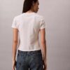 T-shirt justa com logótipo floral T-shirt justa com logótipo floral