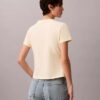 T-shirt justa com logótipo gráfico contrastante T-shirt justa com logótipo gráfico contrastante