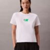 T-shirt justa com logótipo Monogram T-shirt justa com logótipo Monogram