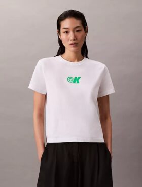 T-shirt justa com logótipo Monogram