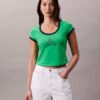T-shirt justa com logótipo Monogram T-shirt justa com logótipo Monogram