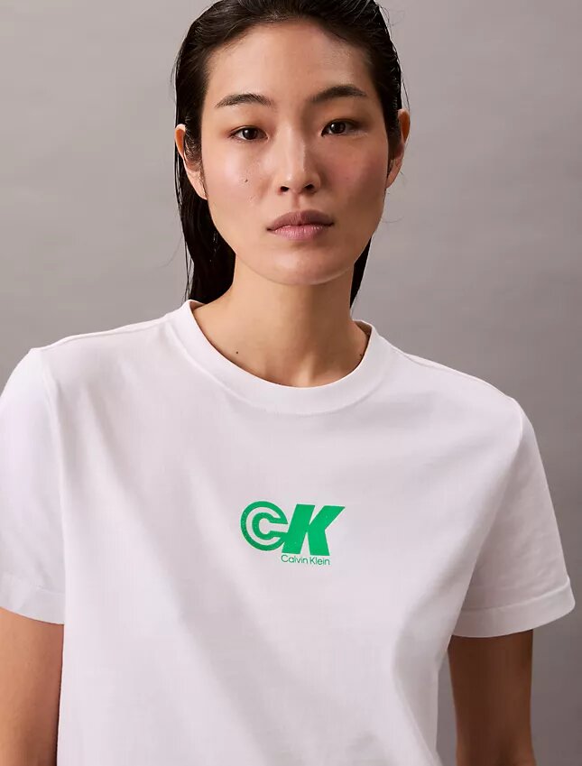 T-shirt justa com logótipo Monogram T-shirt justa com logótipo Monogram