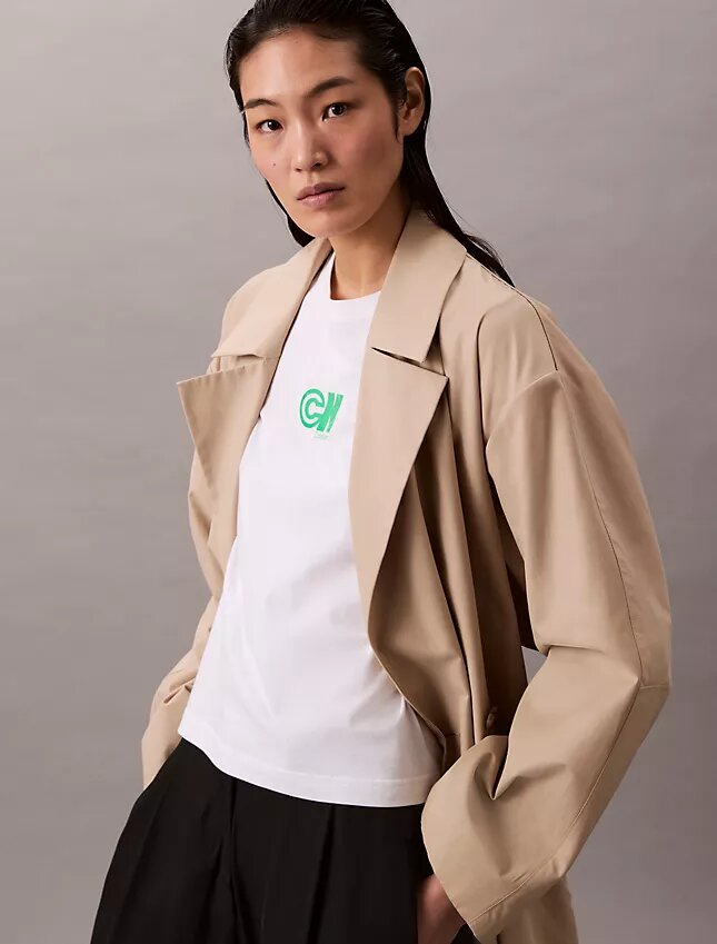 T-shirt justa com logótipo Monogram T-shirt justa com logótipo Monogram