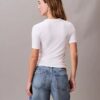T-shirt justa com logótipo Monogram em Modal elástico