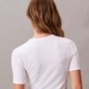 T-shirt justa com logótipo Monogram em Modal elástico