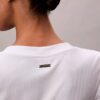 T-shirt justa em malha elástica de Modal